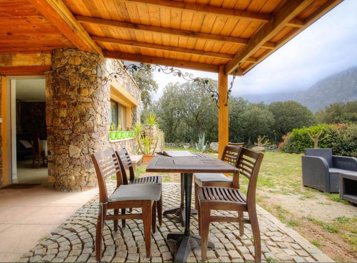 Studio Confortable Avec Vue Sur La Montagne A Moltifao 30M² Jardin Ngoại thất bức ảnh
