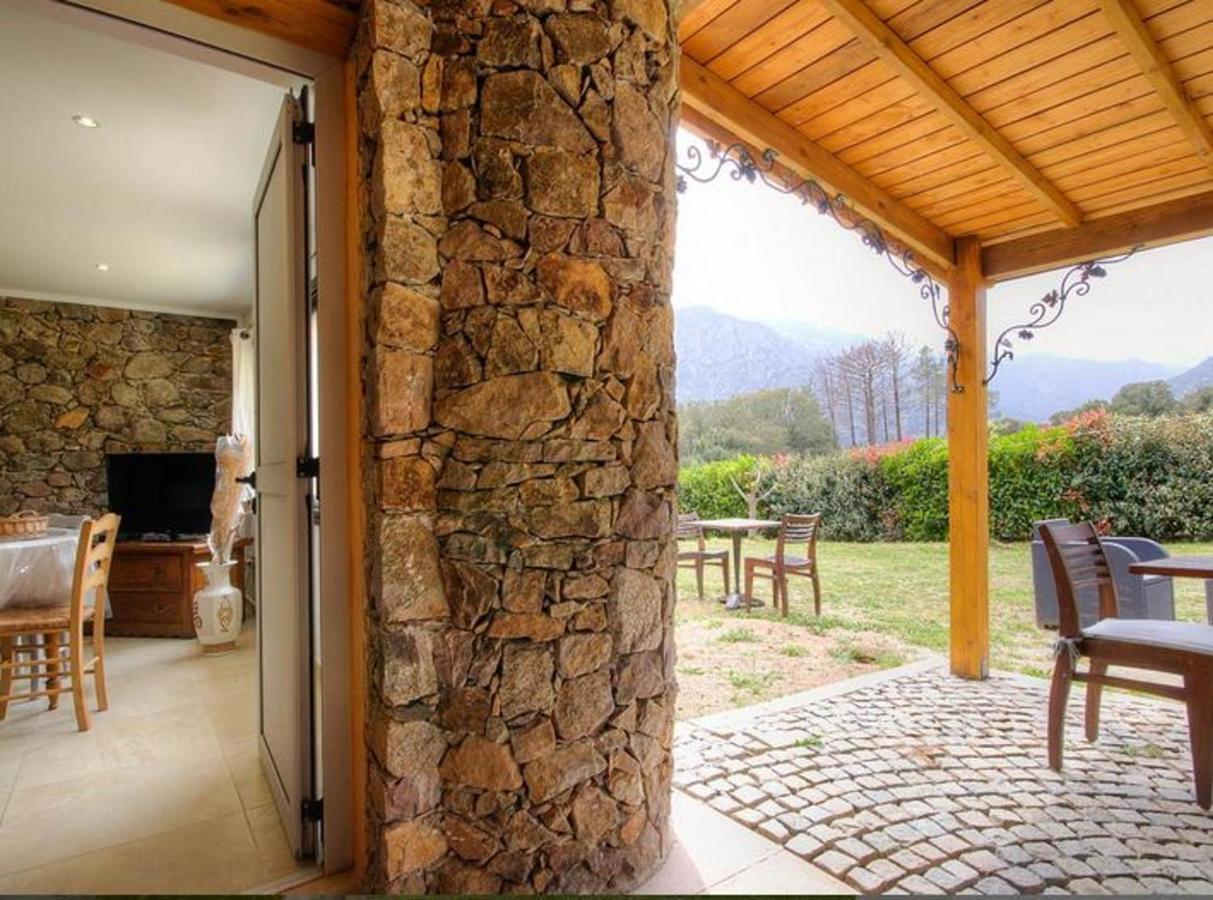 Studio Confortable Avec Vue Sur La Montagne A Moltifao 30M² Jardin Ngoại thất bức ảnh